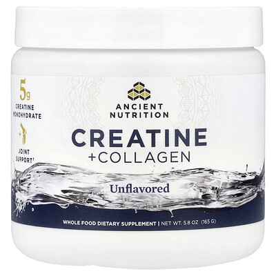 Product Image for Ancient Nutrition, Creatine + Collagen, Unflavored, 5.8 oz (165 g)