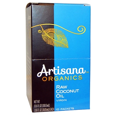 Artisana 有機原生態椰子油,10 包,每包 1.06 液量盎司(30.05 毫升)