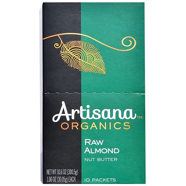 Artisana, Ореховое масло из сырого миндаля, 10 пакетиков, 1,06 унции (30,05 г) каждый
