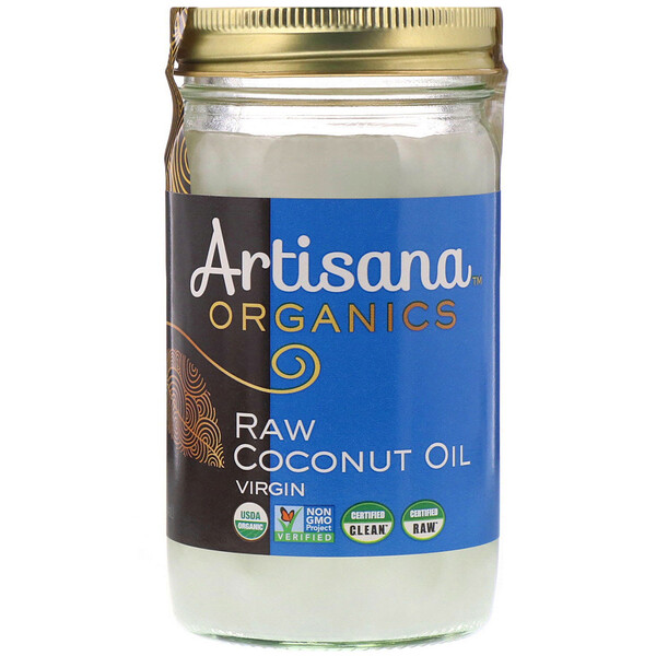 Organics, Raw Coconut Oil, Virgin, 14 oz (414 g)