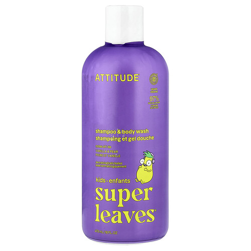 ATTITUDE, Super Leaves®, Σαμπουάν & Αφρόλουτρο, Βανίλια & Αχλάδι, 473 ml
