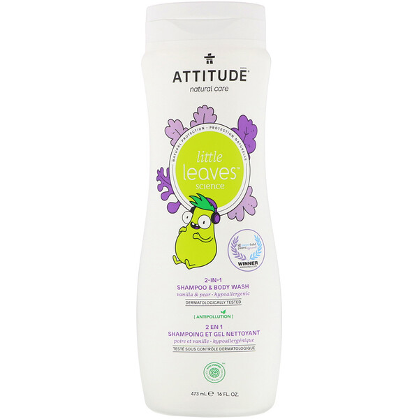 Little Leaves Science, 2-In-1 Shampoo & Body Wash, Vanilla & Pear, 16 fl oz (473 ml)