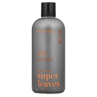 ATTITUDE, Super Leaves™, Shower Gel, For Men, Patchouli & Bourbon, 14 fl oz (415 ml)