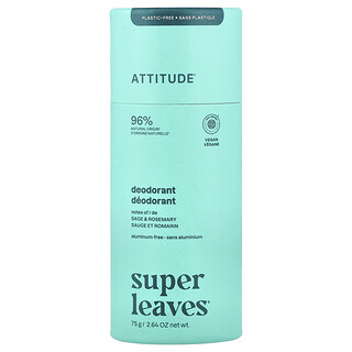 ATTITUDE, Super Leaves™, deodorant, salvie și rozmarin, 75 g (2,64 oz)