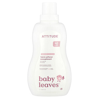 ATTITUDE, Baby Leaves™, Омекотител за тъкани, Без аромат, 40 пранета, 1 л