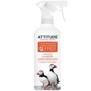 Аттитуде, Concentrated, Laundry Stain Remover, Citus Zest, 16 fl oz (475 ml) отзывы