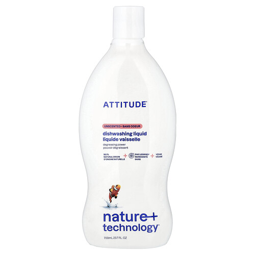 ATTITUDE, Geschirrspülmittel, duftneutral, 700 ml (23,7 fl. oz.)