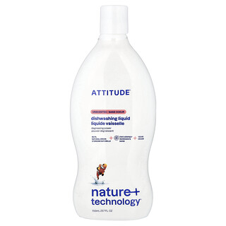 ATTITUDE, Средство для мытья посуды, без запаха, 700 мл (23,7 жидк. унц.)