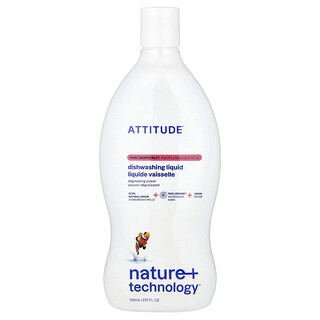 أتيتيود‏, Nature + Technology ™ ، سائل غسيل الأطباق ، بالجريب فروت الوردي ، 23.7 أونصة سائلة (700 مل)