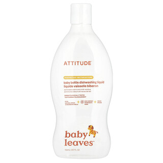ATTITUDE, Baby Leaves™, Cecair Pencuci Pinggan Botol Bayi, Nectar Pear, 23.7 fl oz (700 ml)
