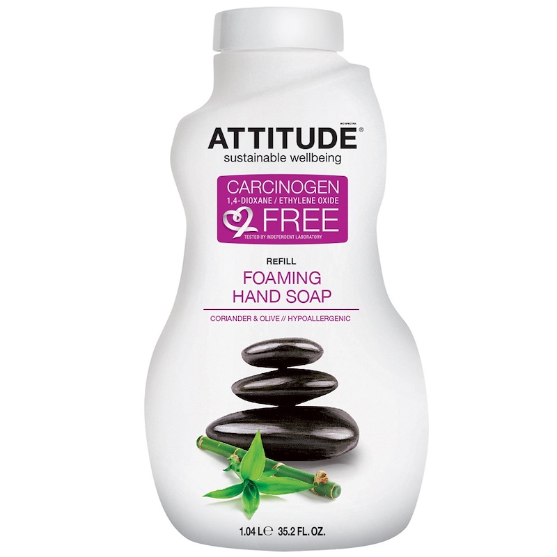 ATTITUDE, Foaming Hand Soap, Refill, Coriander & Olive, 35.2 fl oz (1.