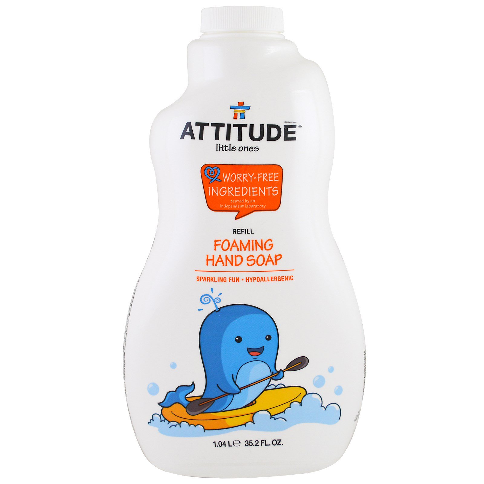 ATTITUDE, Little Ones, Foaming Hand Soap, Refill, 35.2 fl oz (1.04 l