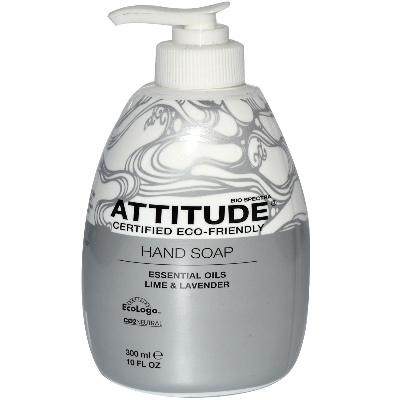 ATTITUDE, Hand Soap, Essential Oils Lime & Lavender, 10 fl oz (300 ml) iHerb