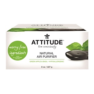 ATTITUDE, Натуральный очиститель воздуха, зеленое яблоко и базилик, 8 унций (227 г)