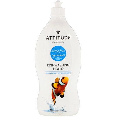 

ATTITUDE Dishwashing Liquid, Wildflowers, 23.7 fl oz (700 ml)