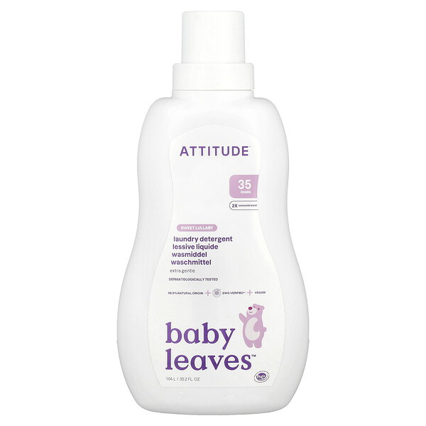 ATTITUDE Baby Leaves™, Laundry Detergent, Sweet Lullaby, 35.2 fl oz (1.04 l)