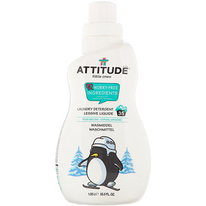 Отзывы о Аттитуде, Little Ones, Laundry Detergent, Pear Nectar, 35 Loads, 35.5 fl oz (1.05 l)