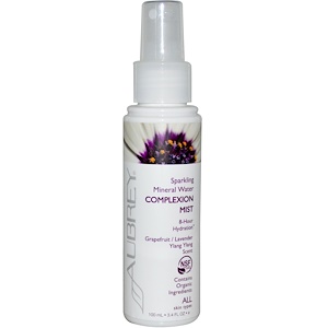 Отзывы о Обри Органикс, Sparkling Mineral Water Complexion Mist, Grapefruit/Lavender Ylang Ylang Scent, 3.4 fl oz (100 ml)