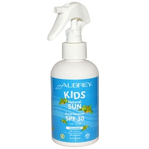 Отзывы о Обри Органикс, Kids Natural Sun, Sunscreen, SPF 30, Unscented Spray, 6 fl oz (177 ml)
