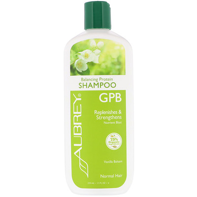 Aubrey Organics GPB Balancing Protein Shampoo, Normal Hair, Vanilla Balsam, 11 fl oz (325 ml)