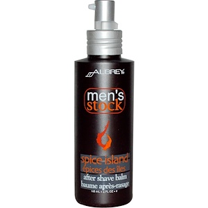 Отзывы о Обри Органикс, Men's Stock, After Shave Balm, Spice Island, 4 fl oz (118 ml)