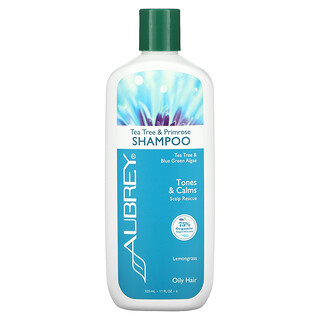 Aubrey Organics, Tea Tree & Primrose Shampoo, Oily Hair, Lemongrass, 11 fl oz (325 ml)