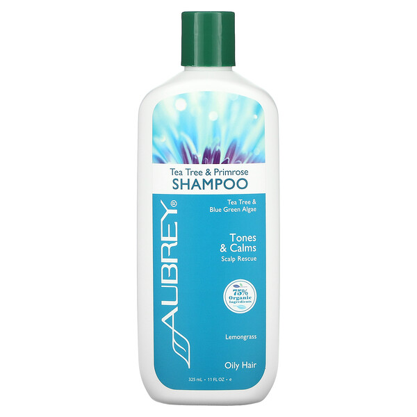 Aubrey Organics, Shampoo de Resgate do Couro Cabeludo, Melaleuca e Prímula, 325 ml