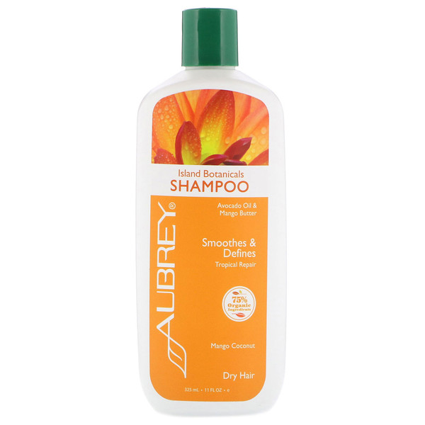 Aubrey Organics‏, Island Botanicals Shampoo, Dry Hair, Mango Coconut, 11 fl oz (325 ml)