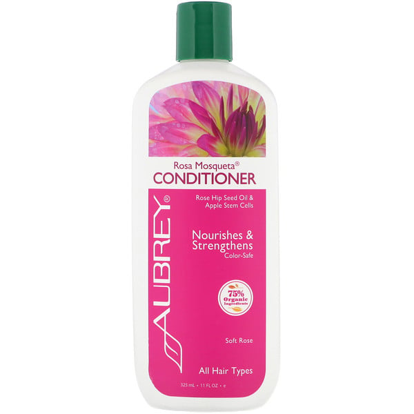 Aubrey Organics‏, Rosa Mosqueta Conditioner, Vibrant Hydration, All Hair Types, 11 fl oz (325 ml)