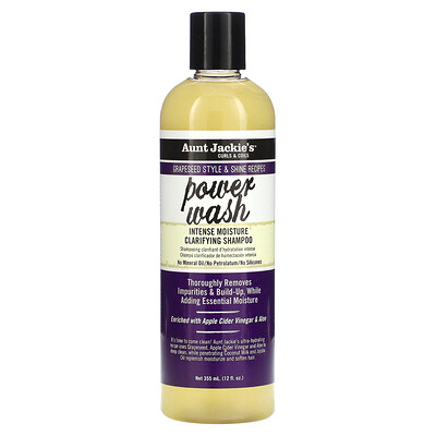 

Aunt Jackie's Curls & Coils Power Wash Intense Moisture Clarifying Shampoo 12 fl oz (355 ml)