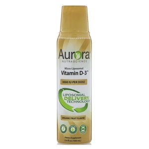 Aurora Nutrascience, Micro-Liposomal Vitamin D3, Organic Fruit Flavor, 3000 IU, 5.4 fl oz (160 ml) отзывы