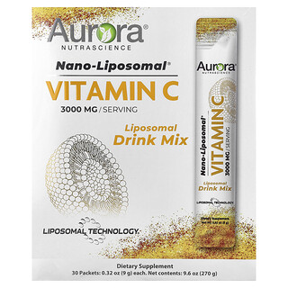 Aurora Nutrascience, Vitamina C Nano-Liposomal®, 30 sobres, 9 g (0,32 oz) cada uno