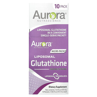 Aurora Nutrascience, Micro-Pack+®, 리포소말 글루타치온, 10팩, 각 13.5ml(0.46fl oz)