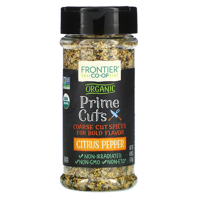 Frontier Natural Products Organic Prime Cuts, Citrus Pepper, 4.09 oz (116 g)  - Купить