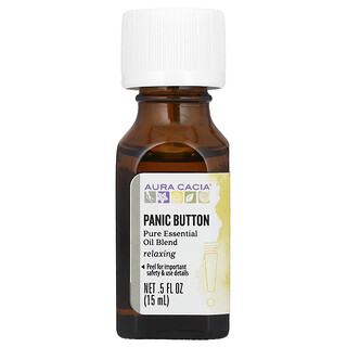 Aura Cacia‏, مزيج من الزيوت العطرية النقية، Panic Button‏، 0.5 أونصة سائلة (15 مل)