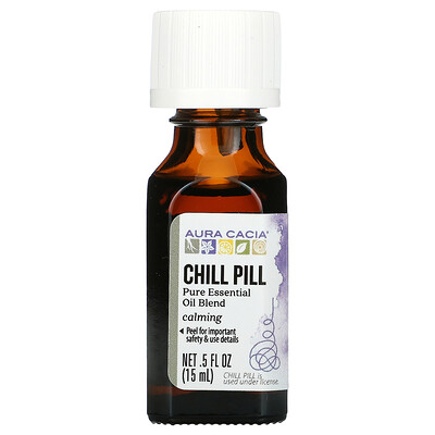 Aura Cacia Освежающее и расслабляющее средство Chill Pill, 0.5 жидких унций (15 мл)