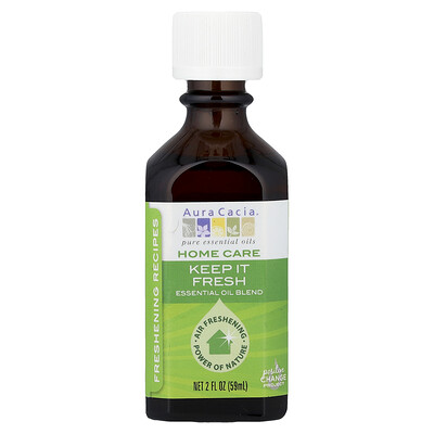 Aura Cacia, Cuidado para el hogar, Mezcla de aceites esenciales, Manténgalo fresco, 59 ml (2 oz. Líq.)