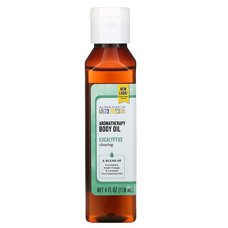 Aura Cacia, Huile Corporelle AromaThérapie, Eucalyptus Éclaircissant, 4 fl oz (118 ml)