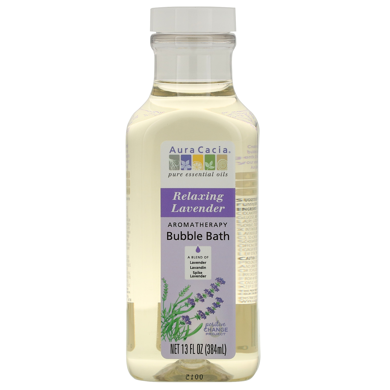 Aura Cacia, Aromatherapy Bubble Bath, Relaxing Lavender, 13 fl oz (384