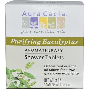 Отзывы о Аура Кация, Aromatherapy Shower Tablets, Purifying Eucalyptus, 3 Tablets, 1 oz Each