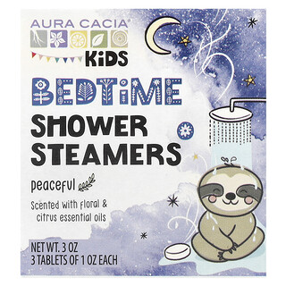 Aura Cacia, Niños, Vaporizadores para la hora de acostarse, Apacible, 3 comprimidos