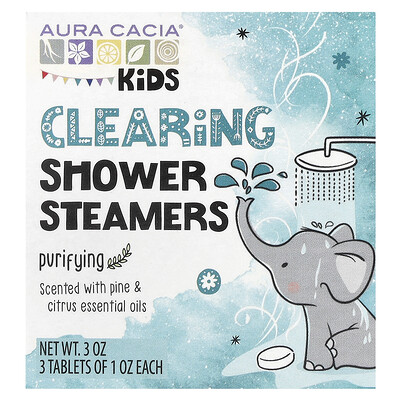 Product Image for Aura Cacia, Kids, Clearing Shower Steamers, Purifying, 3 Tablets