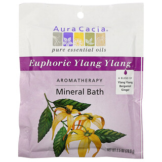 Aura Cacia, Aromatherapy Bain minéral, Ylang Ylang euphorique, 4 fl oz (118 ml)