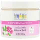 Aura Cacia, Ароматерапевтическое средство для ванны с минералами, успокаивающая герань, 16 унций (454 г) отзывы