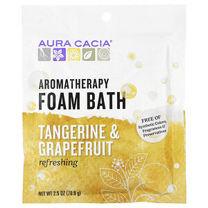 Отзывы о Аура Кация, Aromatherapy Foam Bath, Refreshing Tangerine & Grapefruit, 2.5 oz (70.9 g)