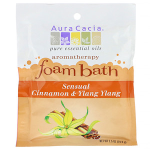 Отзывы о Аура Кация, Aromatherapy Foam Bath, Sensual Cinnamon & Ylang Ylang, 2.5 oz (70.9 g)