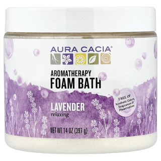 Aura Cacia, Aromatherapie schuimbad, ontspannende lavendel, 397 g