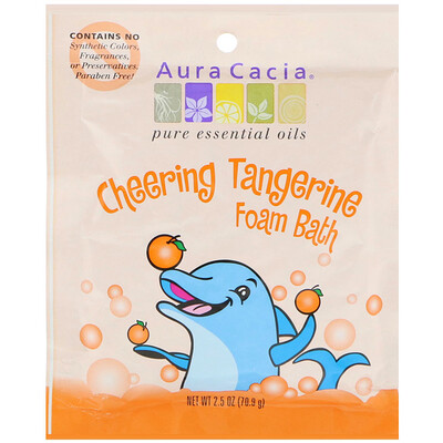 

Aura Cacia Cheering Foam Bath, Tangerine, 2.5 oz (70.9 g)
