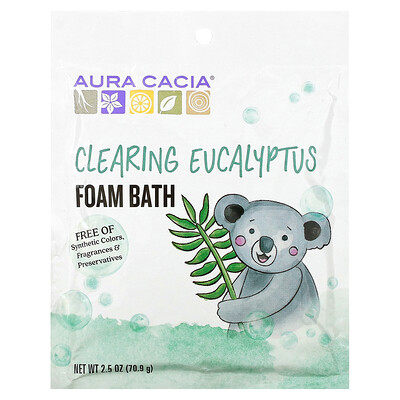 Aura Cacia очищающая пена для ванны, эвкалипт, 70,9г (2,5унции)