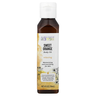 Aura Cacia, Lichaamsolie, zoete sinaasappel, 4 fl oz (118 ml)